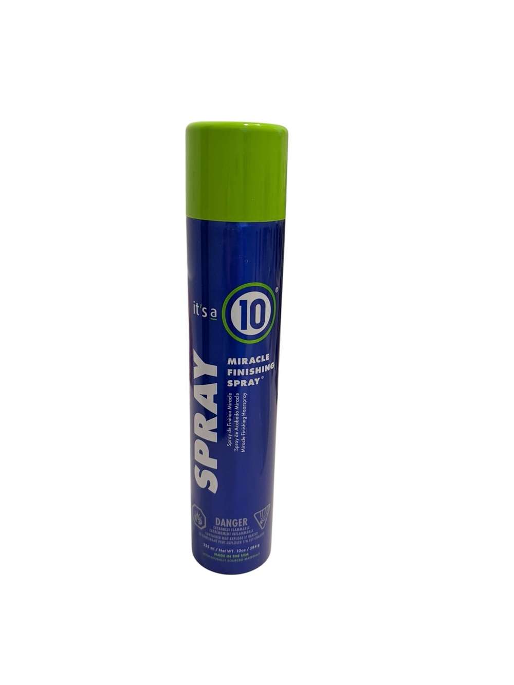 NWT- it’s a 10- Miracle Finishing Spray - Blue with Lime Cap